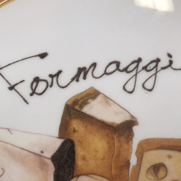 Ceramics Cuore Made in Italy Formaggi 9" Cheese Serving Plate - Picture 6 of 8